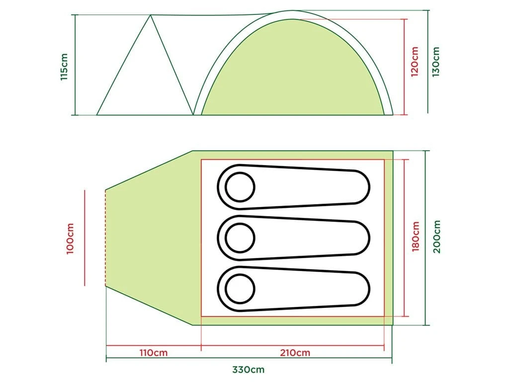 Coleman Darwin 3 Plus Koepeltent 1 Coleman Darwin 3 Plus Koepeltent