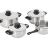 Merkloos 4-delige RVS Pannenset