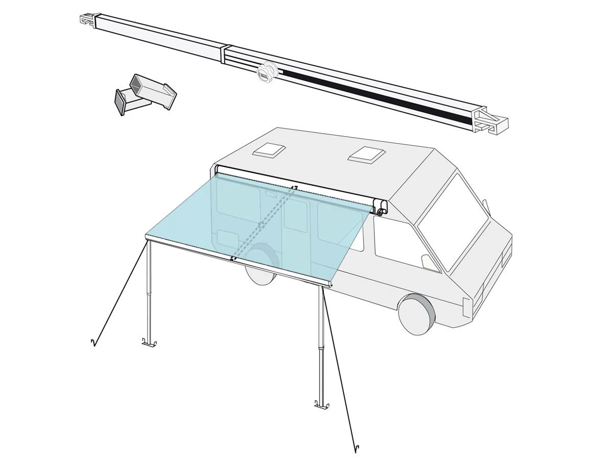 Fiamma Rafter Spanstang 2 Fiamma Rafter Spanstang - Afbeelding 2