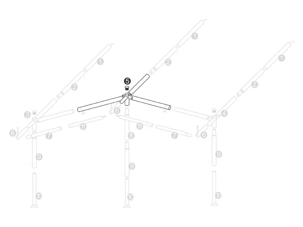 Voortentframe 25mm Middenkruis 3 Voortentframe 25mm Middenkruis - Afbeelding 3
