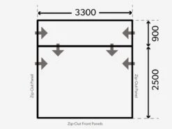 Dometic Rally Air All-Season 330 Drive-Away Campertent -Buiten Kamperen kampa dometic plattegrond rally 330 drive away 2021 ecommerce c6a6