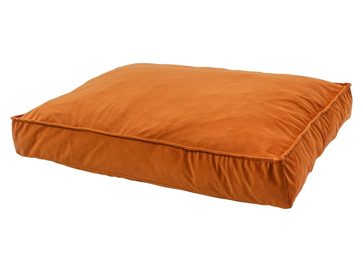 Madison Medium Lounge Velours Orange Hondenkussen 1 Madison Medium Lounge Velours Orange Hondenkussen