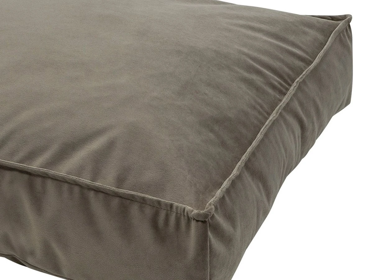 Madison Medium Lounge Velours Taupe Hondenkussen 2 Madison Medium Lounge Velours Taupe Hondenkussen - Afbeelding 2