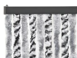 Obelink Zwart/grijs Gestreept Chenille Gordijn -Buiten Kamperen obelink chenille gordijn 3 ecommerce b2d1 1